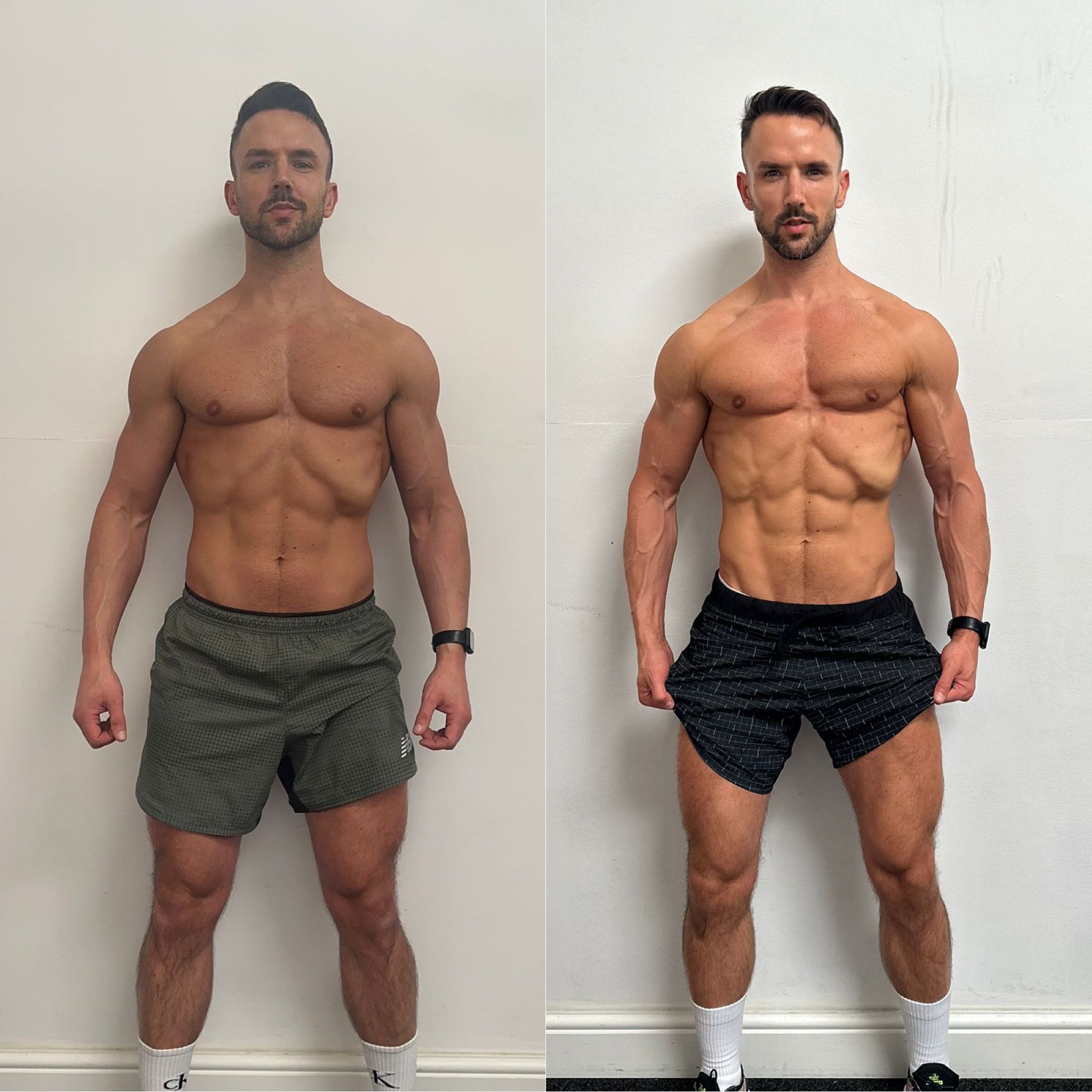 Client transformation — fat loss, multi-angle